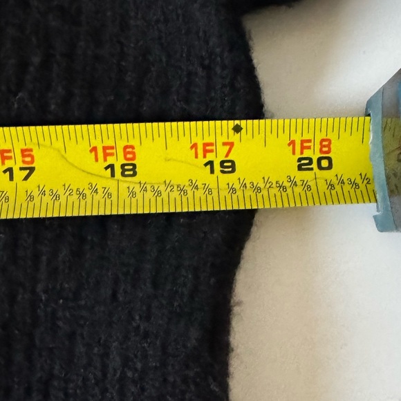 Knyt & Lynk Women's Cashmere Cowl Neck Black Asymmetrical Pullover Sweater M - Picture 11 of 13